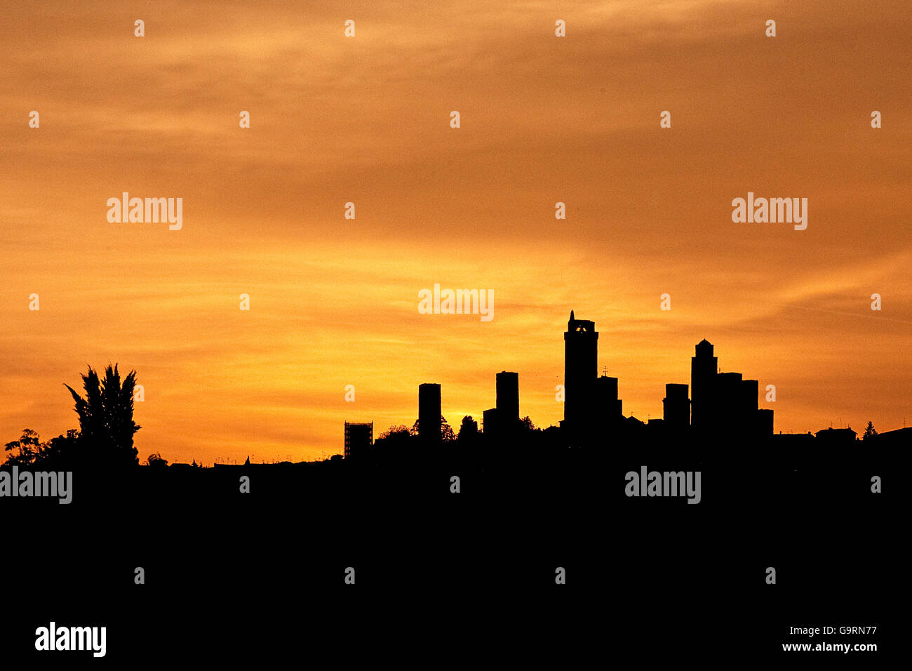 Türme von San Gimignano, Toskana, Italien Stockfoto