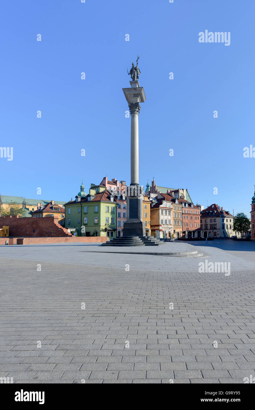 Schlossplatz (Plac Zamkowy) in Warschau Stockfoto
