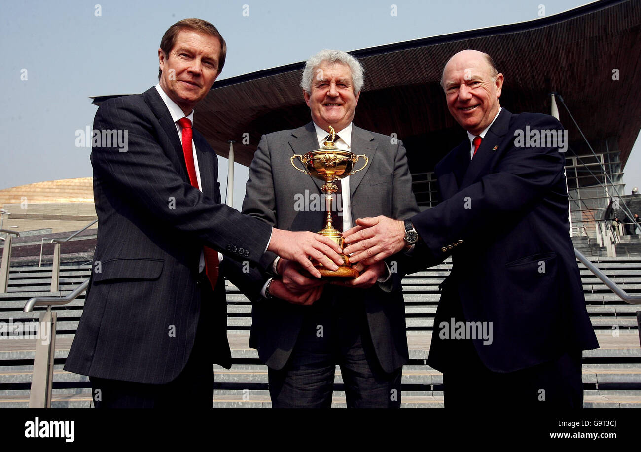 Golf-Ryder Cup Fototermin - National Assembly for Wales Stockfoto