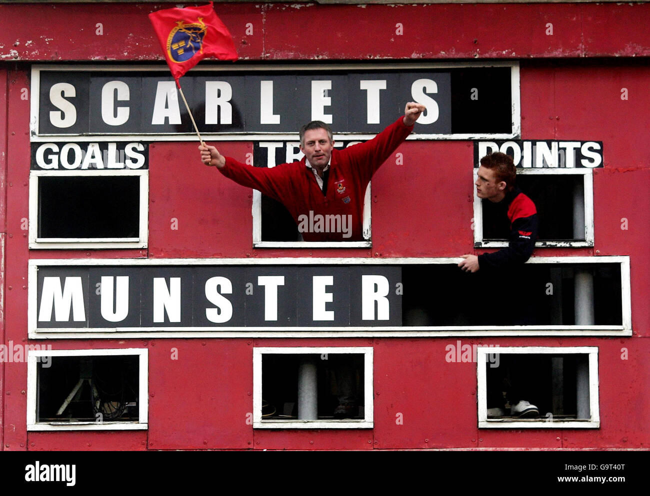 Rugby-Union - Heineken Cup-Viertelfinale - Llanelli Scarlets V Münster - Stradey Park Stockfoto