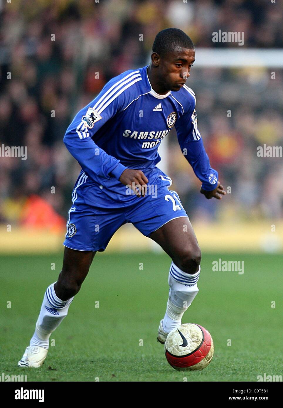 Fußball - FA Barclays Premiership - Watford / Chelsea - Vicarage Road. Salomon Kalou, Chelsea Stockfoto