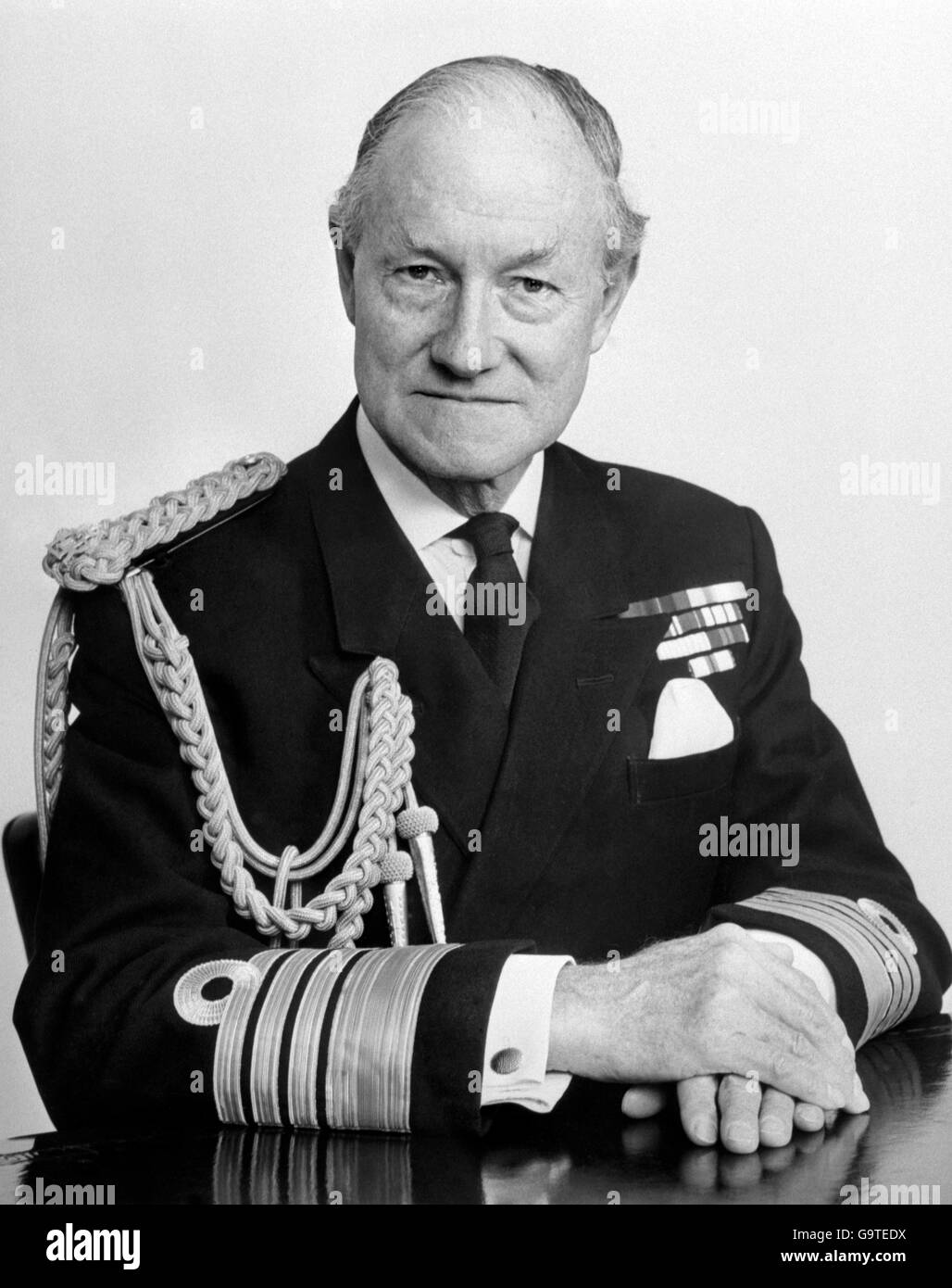 Admiral Sir Henry Leach, 58, der am 1. Dezember 1982 zum Admiral der Flotte befördert werden soll Stockfoto