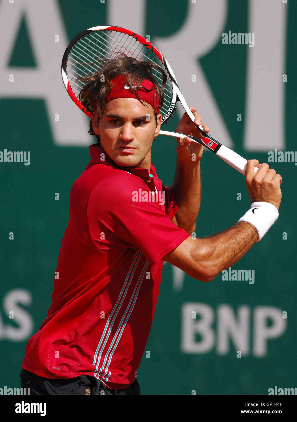 Tennis - ATP Masters Series - Monte-Carlo - Decond Runde - Roger Federer V Andreas Seppi Stockfoto