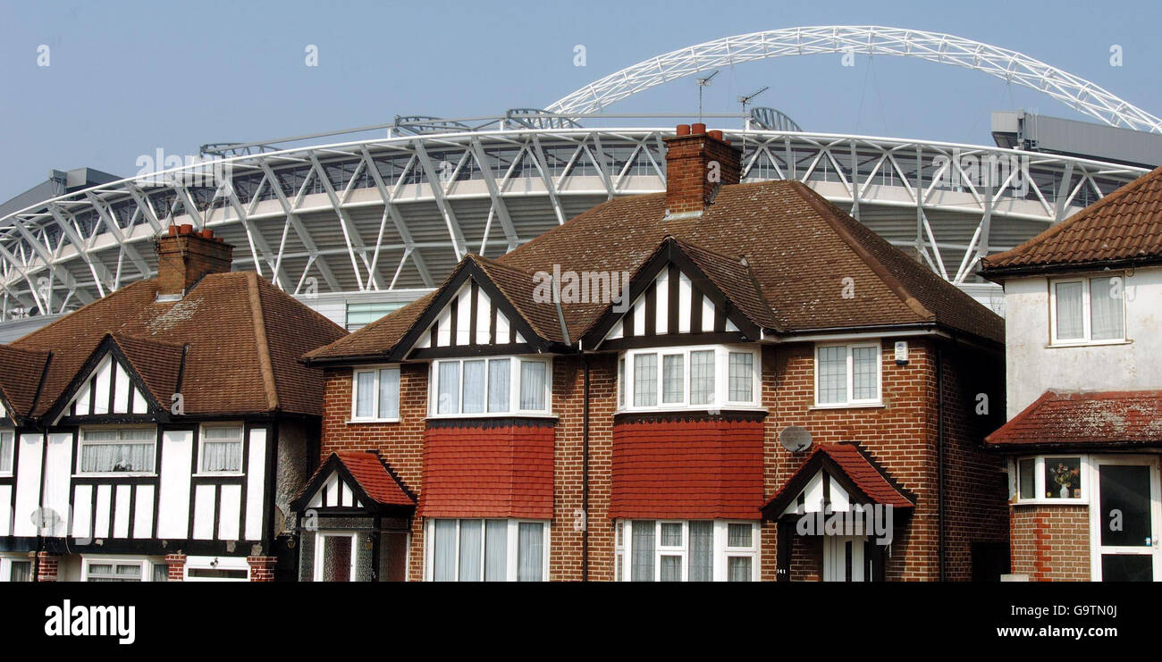 Fußball - Wembley Stadium - London. Eine allgemeine Ansicht des Wembley Stadions. Stockfoto