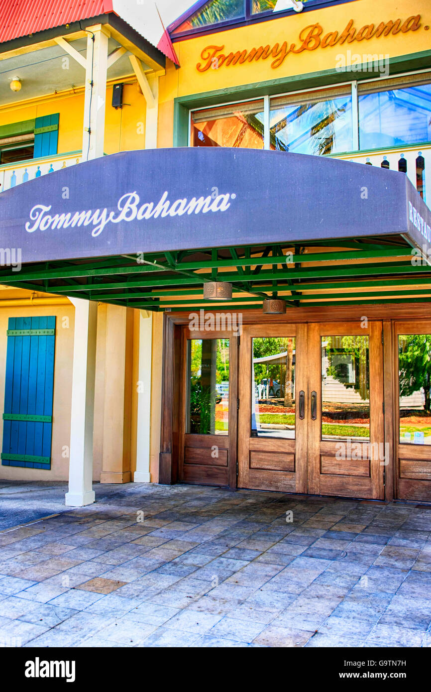 Tommy Bahama Restaurant und Bar am St. Armands Circle, Sarasota, Florida Stockfoto