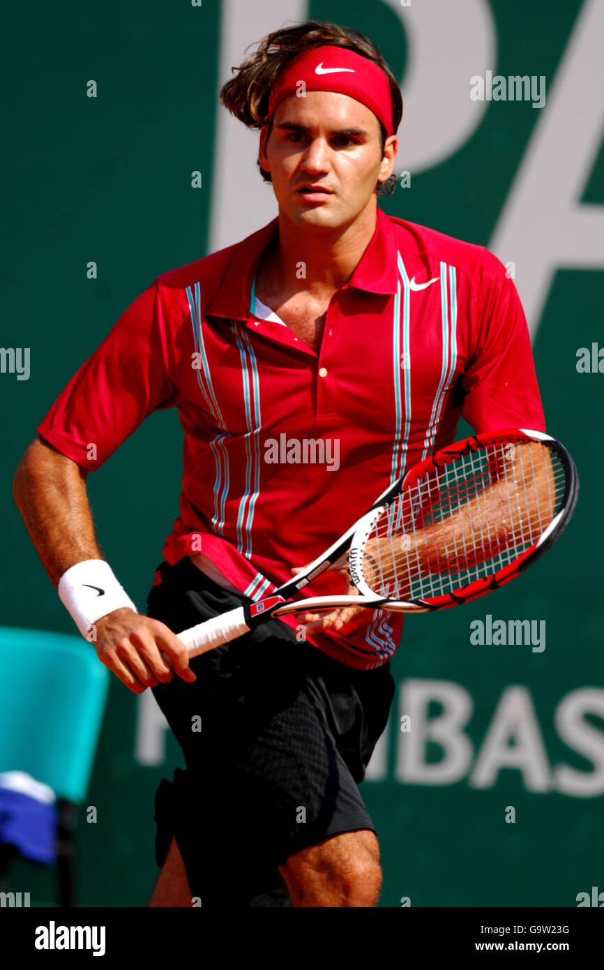 Tennis - ATP Masters Series - Monte Carlo - zweite Runde - Roger Federer V Andreas Seppi Stockfoto