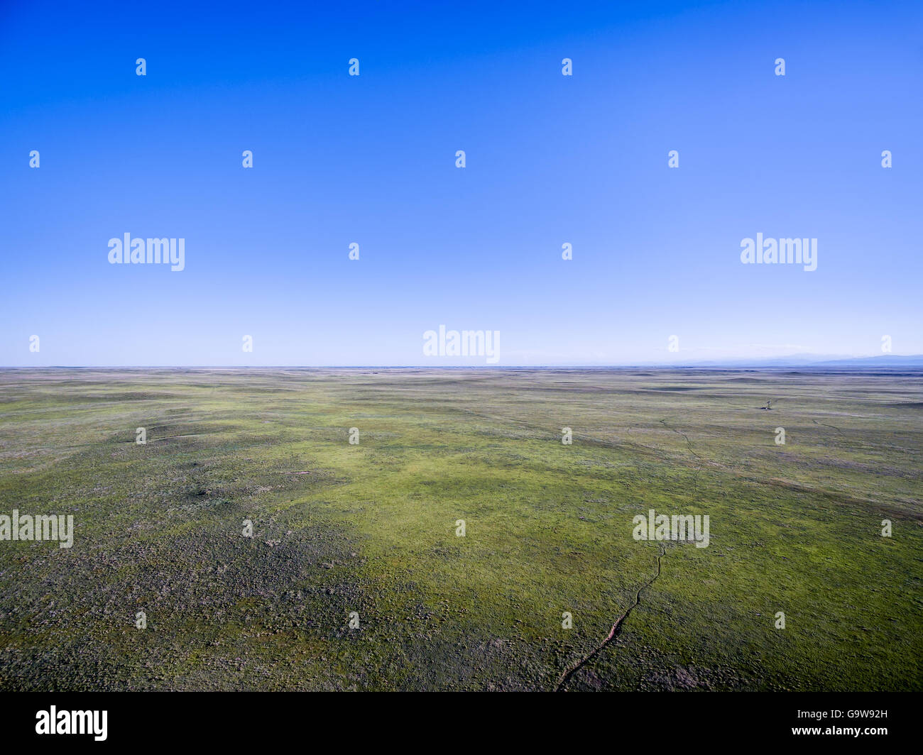 Pawnee National Grassland in der Nähe von Grover, Colorado - Frühsommer Luftbild Stockfoto
