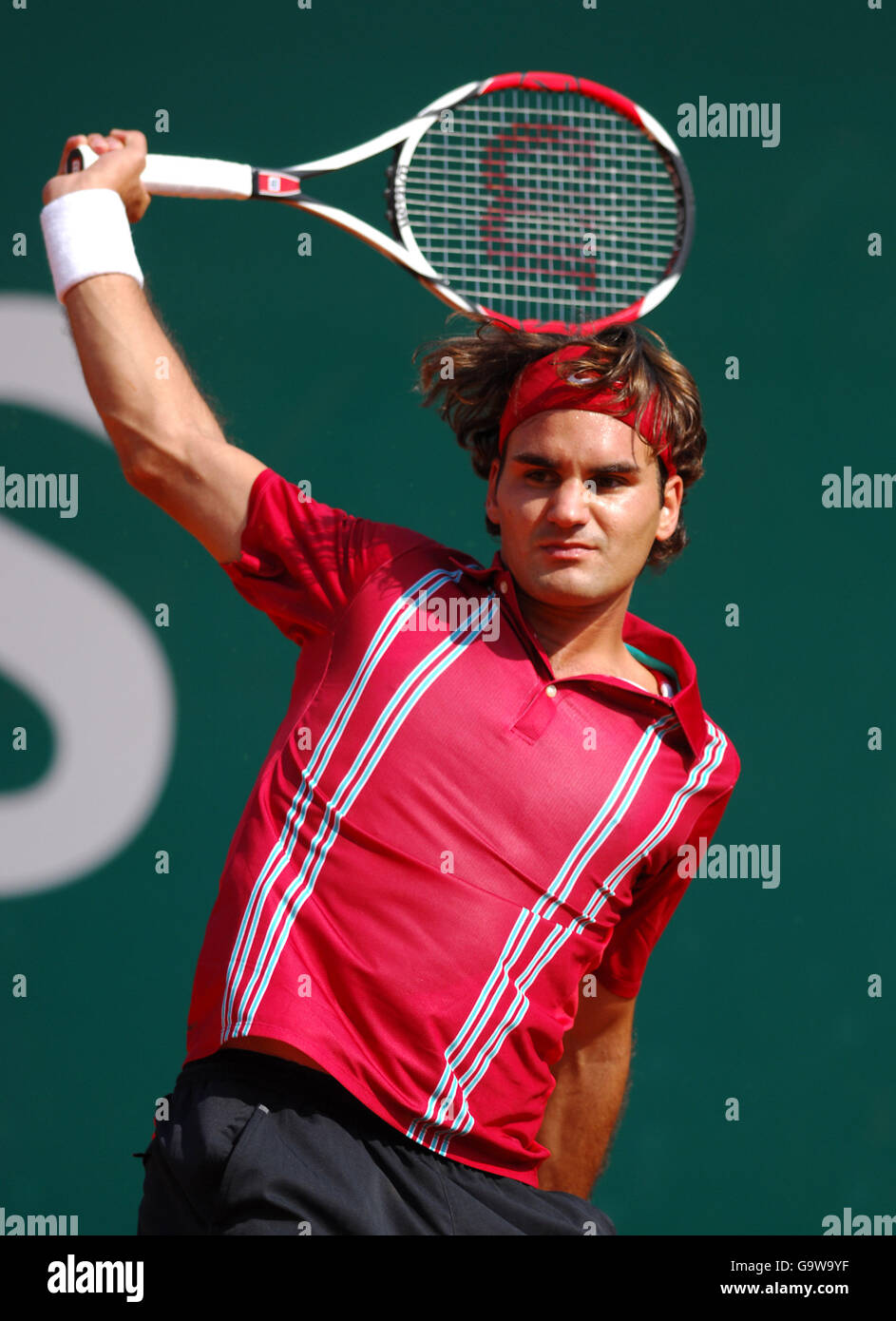 Tennis - ATP Masters Series - Monte Carlo - Dekond Round - Roger Federer / Andreas Seppi. Roger Federer aus der Schweiz Stockfoto