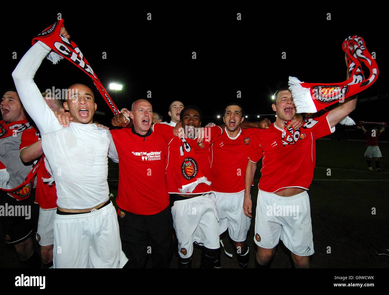 Fußball - North West Counties Football League - Division One - FC United V Atherton Laburnum Rovers - statt Lane Stockfoto