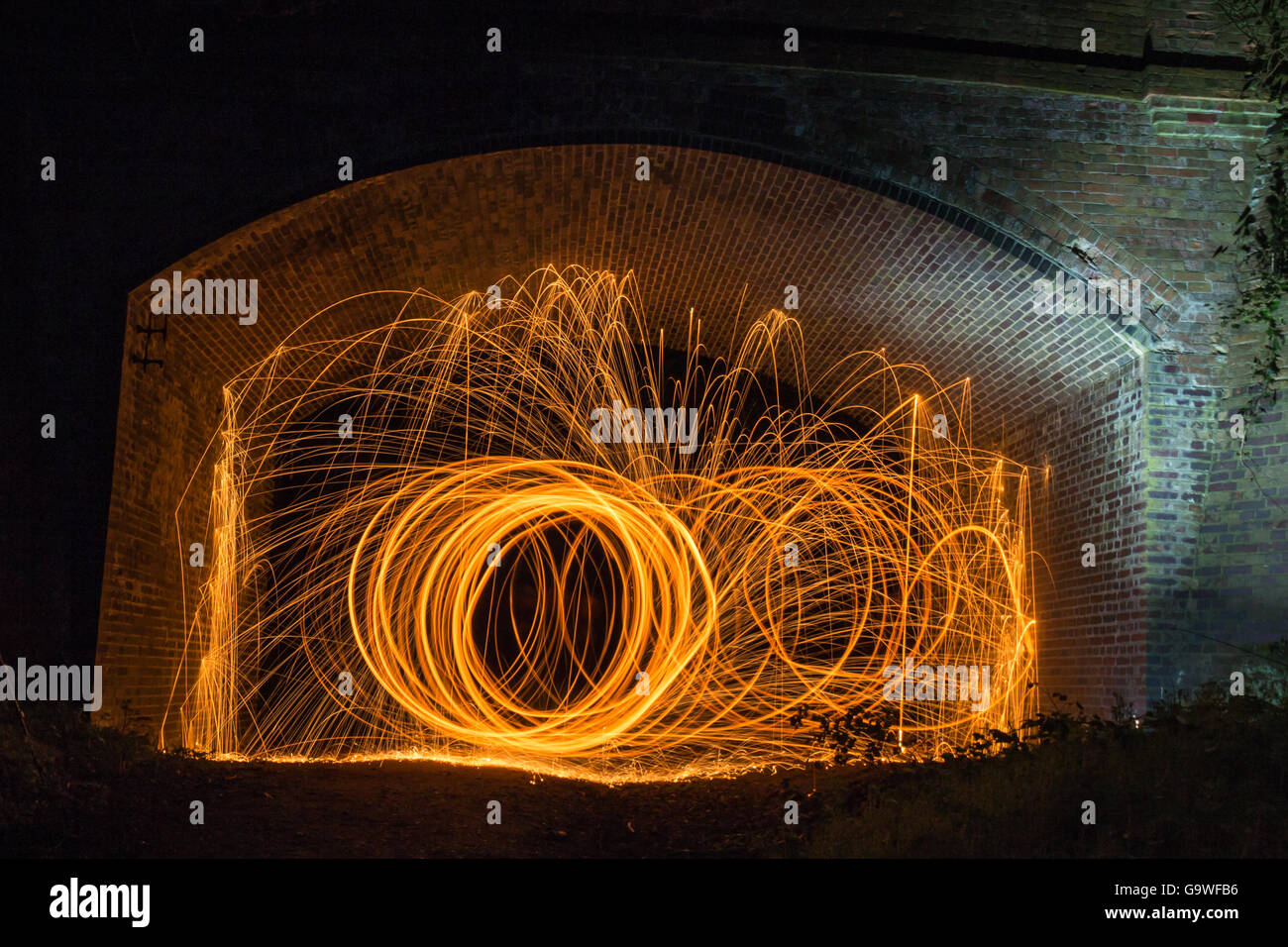 Licht Malerei Fotografie Stockfoto
