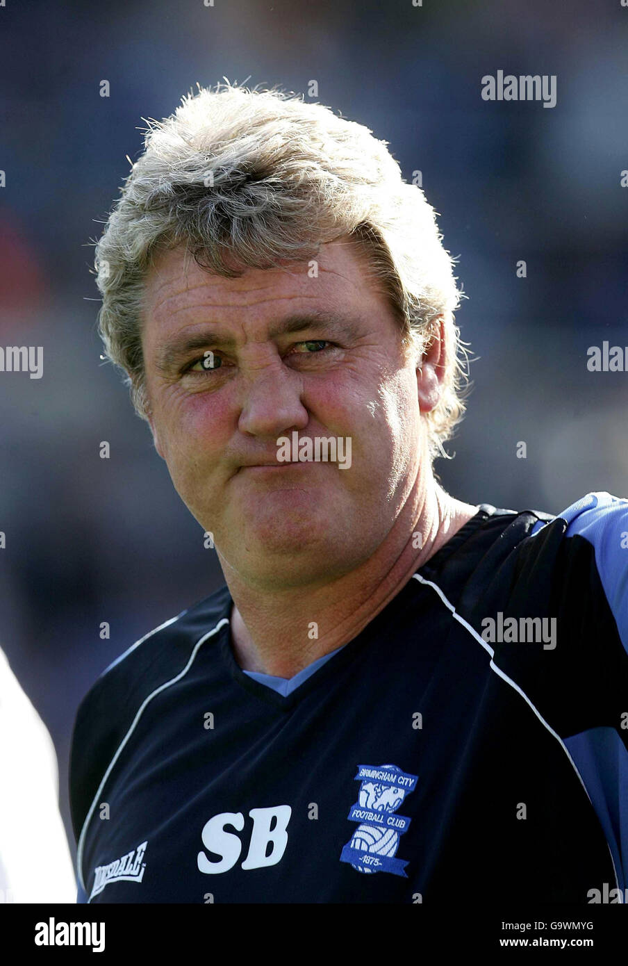 Fußball - Coca-Cola Football Championship - Birmingham City / Sheffield Mittwoch - St Andrews. Birmingham-Manager Steve Bruce während des Coca-Cola Football Championship-Spiels in St. Andrews, Birmingham. Stockfoto