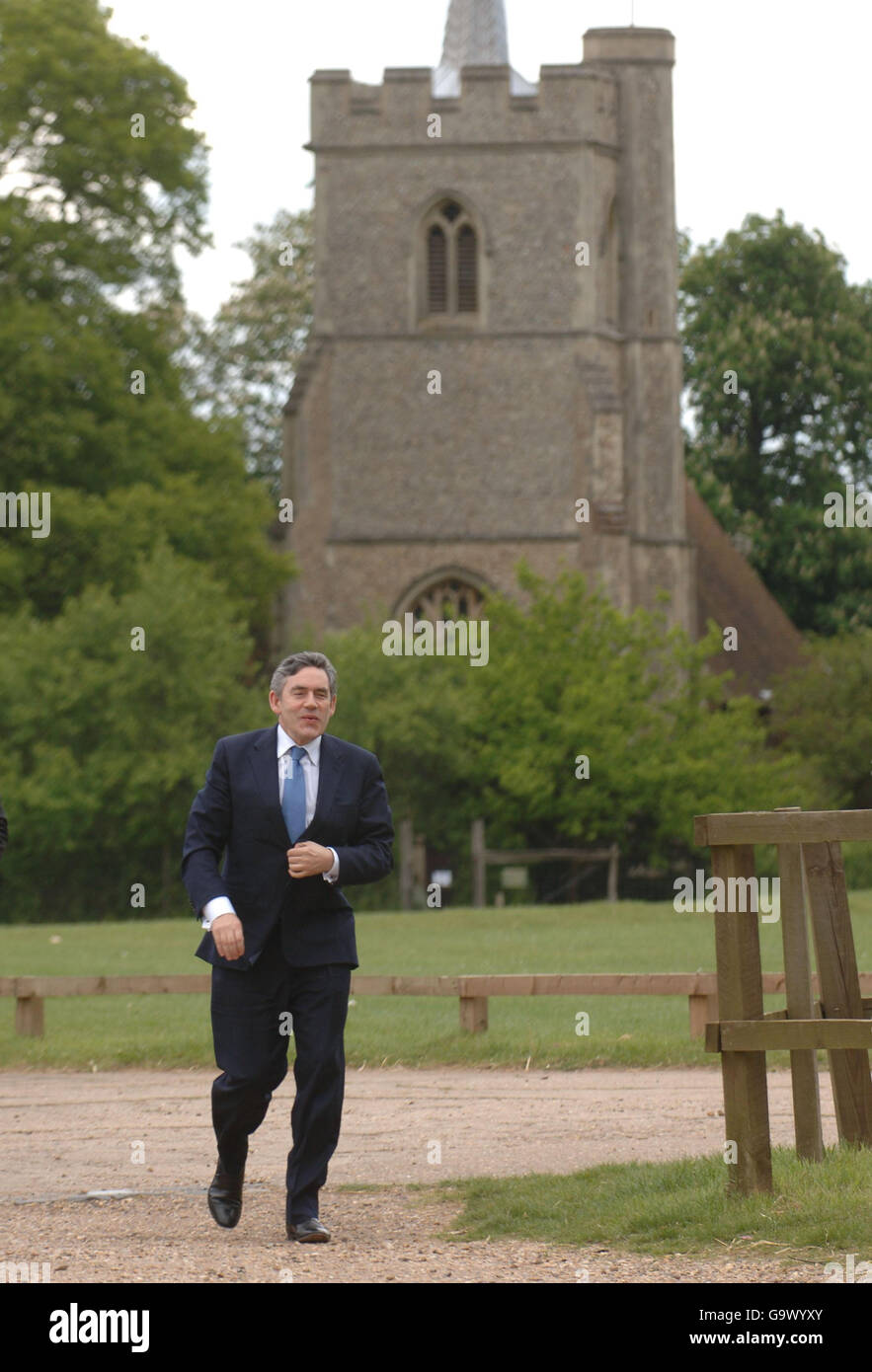 Gordon Brown Führung Kampagne Stockfoto