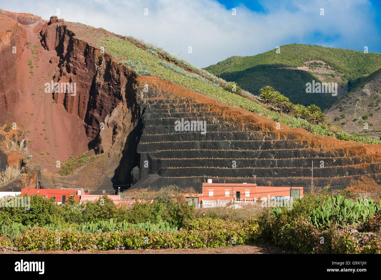 Vulcan Hügel El Palmar, Teneriffa, Spanien, Kanarische Inseln, Europa Stockfoto