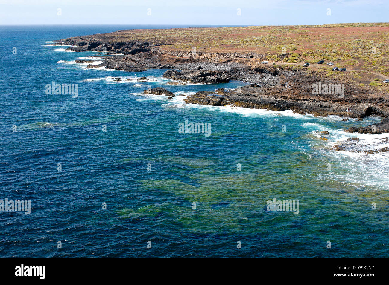 Klippe Küste, Teneriffa, Spanien, Kanarische Inseln, Europa Stockfoto