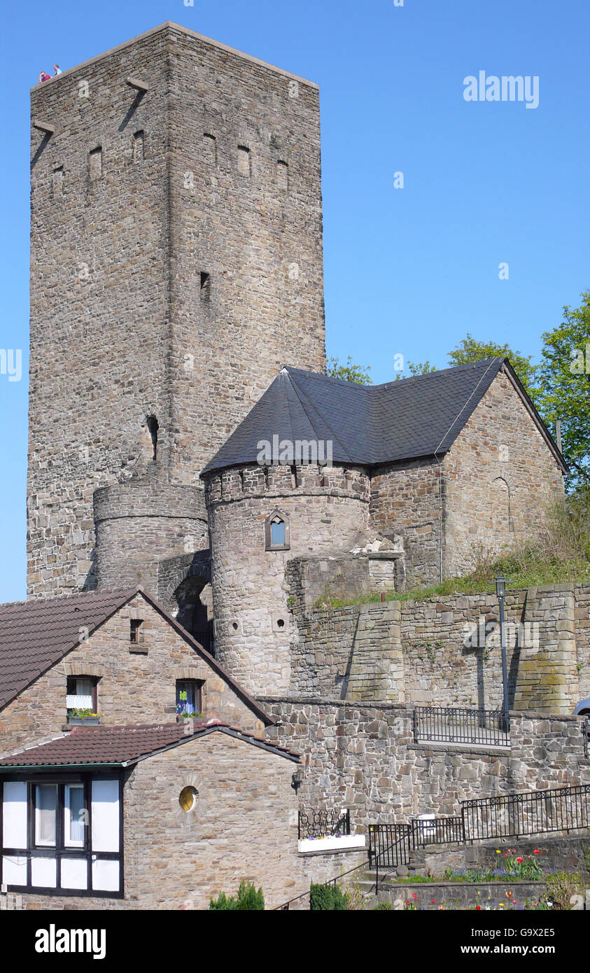 mittelalterliche Blankenstein Burg Blankenstein, Hatingen Northrhein-Westfalen, Deutschland, Europa / Blankenstein Stockfoto