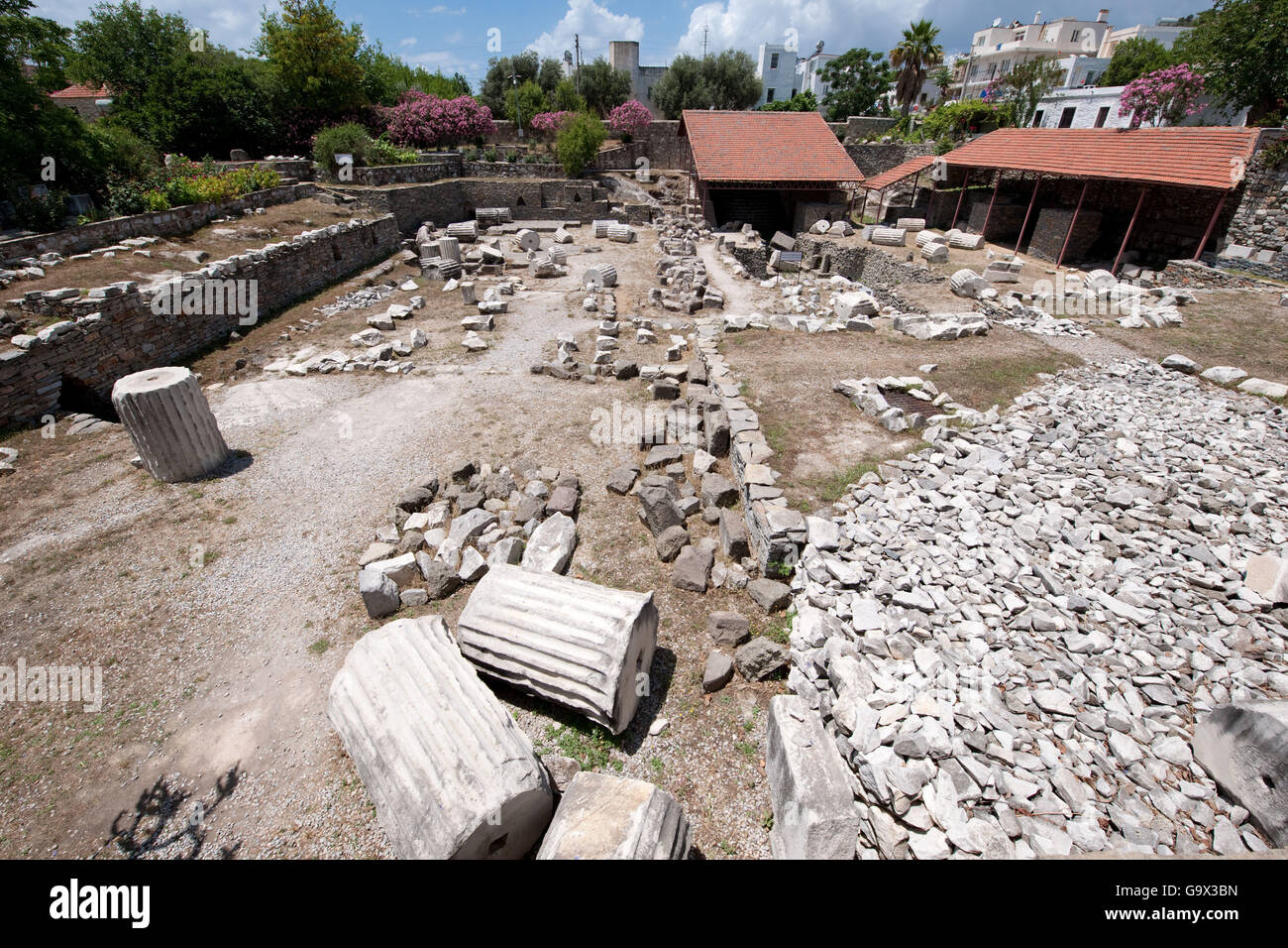 Mausoleum von Halikarnassos, Mausolos, Grab, sieben Wunder der Welt, antike, antike Halikarnassos, Bodrum, Mugla, Türkei, Asien Stockfoto