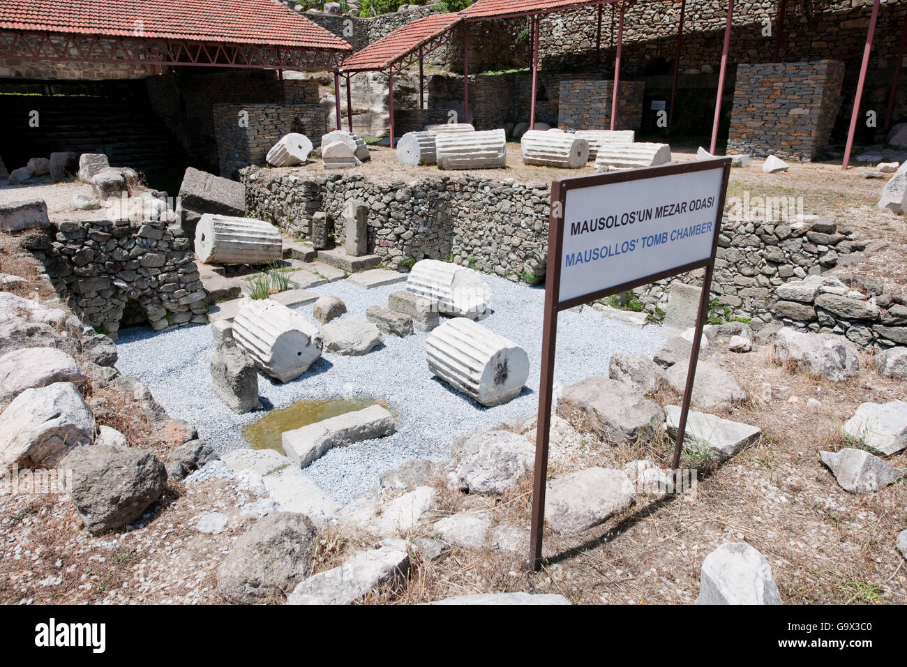 Mausoleum von Halikarnassos, Mausolos, Grab, sieben Wunder der Welt, antike, antike Halikarnassos, Bodrum, Mugla, Türkei, Asien Stockfoto