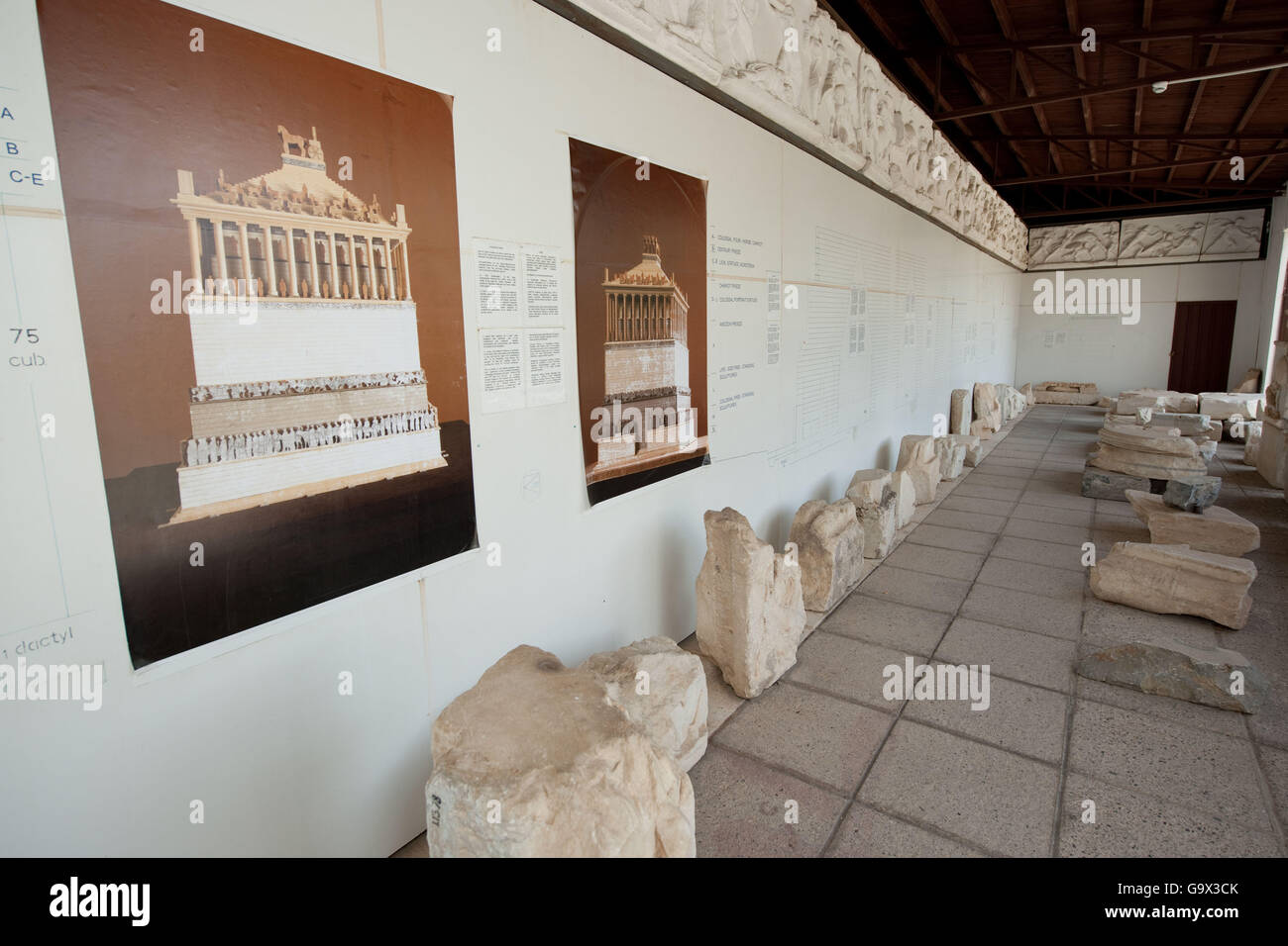 Mausoleum von Halikarnassos, Mausolos, Grab, sieben Wunder der Welt, antike, antike Halikarnassos, Bodrum, Mugla, Türkei, Asien Stockfoto