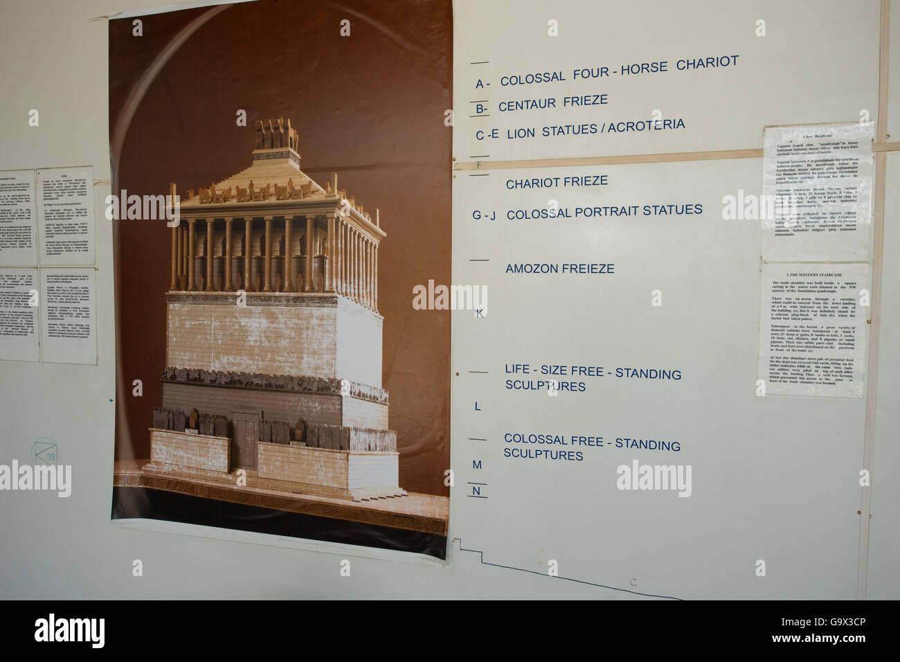 Mausoleum von Halikarnassos, Mausolos, Grab, sieben Wunder der Welt, antike, antike Halikarnassos, Bodrum, Mugla, Türkei, Asien Stockfoto