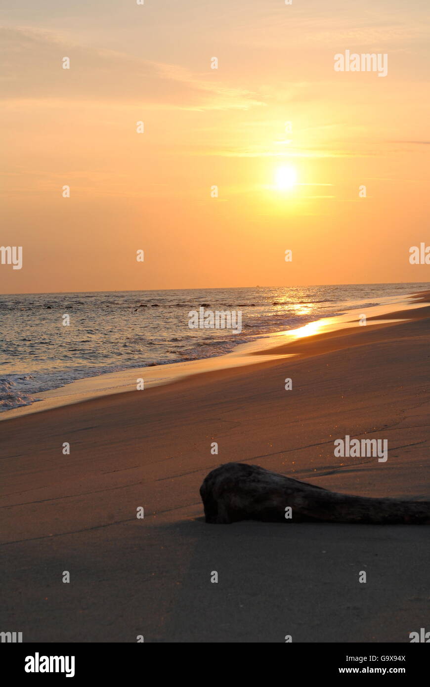 Sonnenuntergang, Cape May Point, NJ Stockfoto