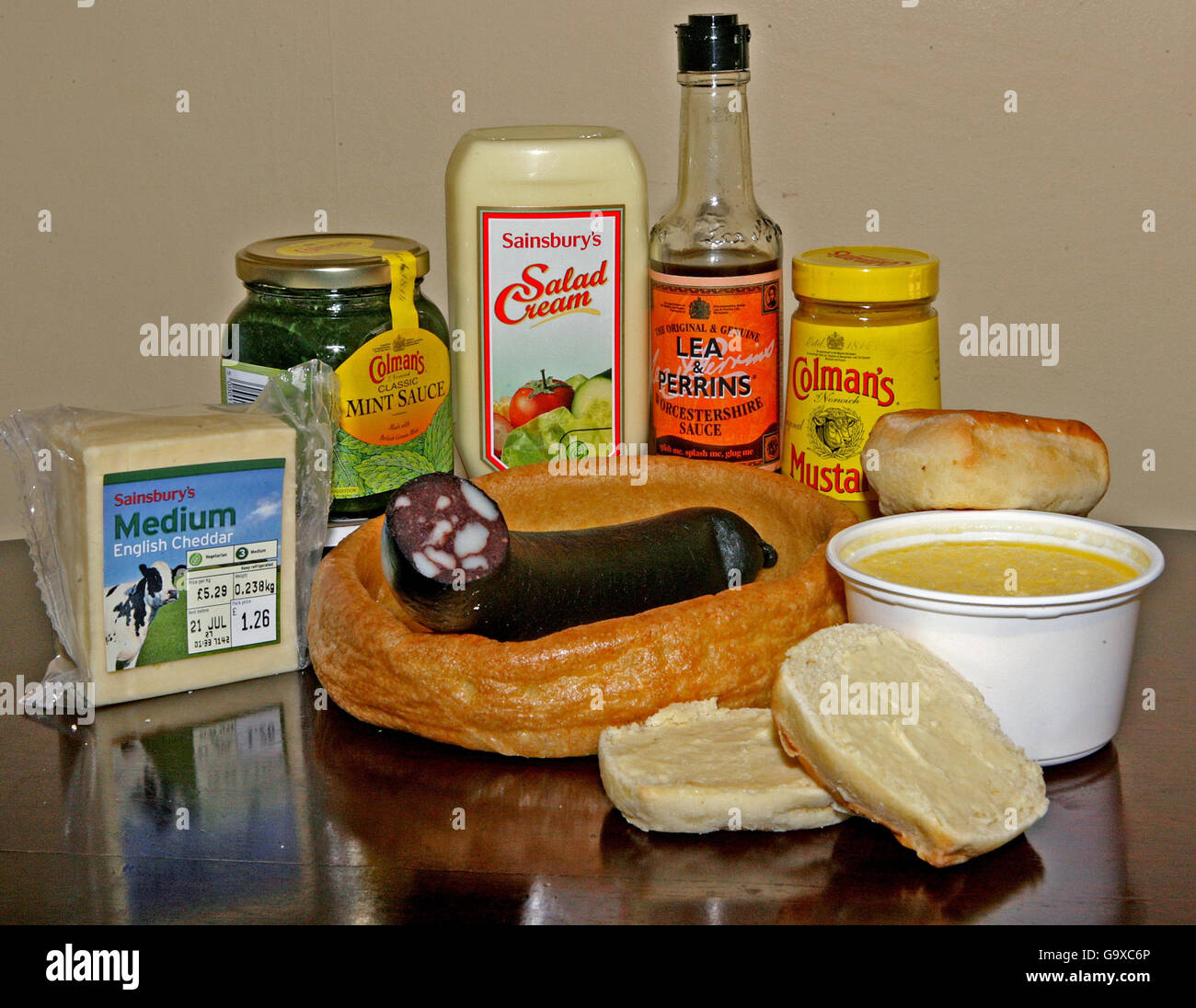 Worcestershire Sauce ist das britische Essen mit dem größten Einfluss auf die weltweite Küche, sagt eine UKTV Food Website. Stockfoto