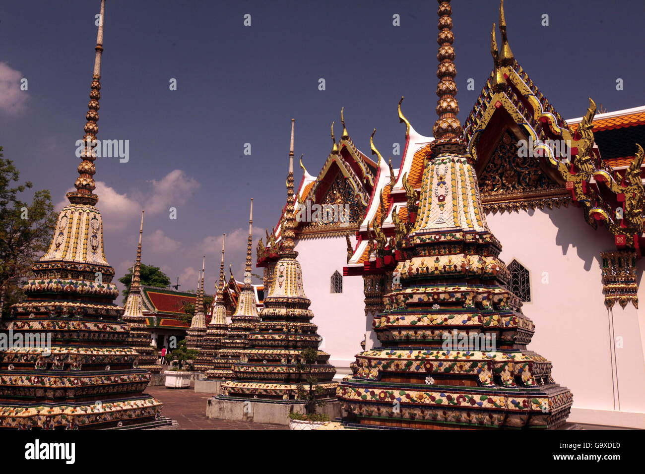 der Wat Pho in Banglamphu in der Stadt von Bangkok in Thailand in Suedostasien. Stockfoto