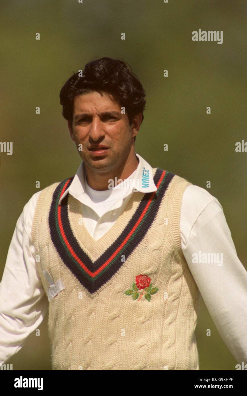 26-APR-94, Cricket, Wasim Akram, Lancashire Stockfoto