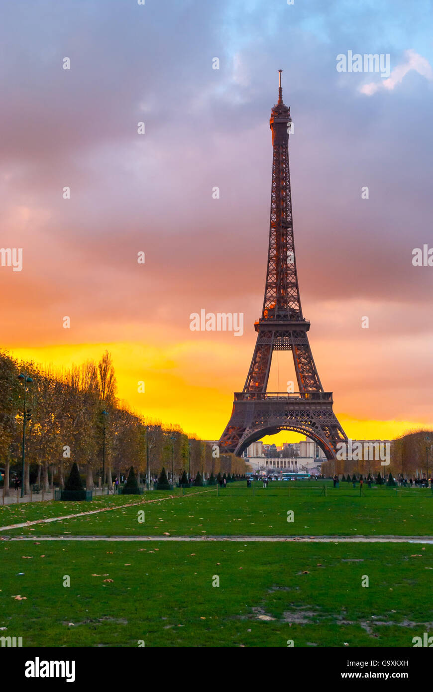 Eiffelturm, Paris Stockfoto