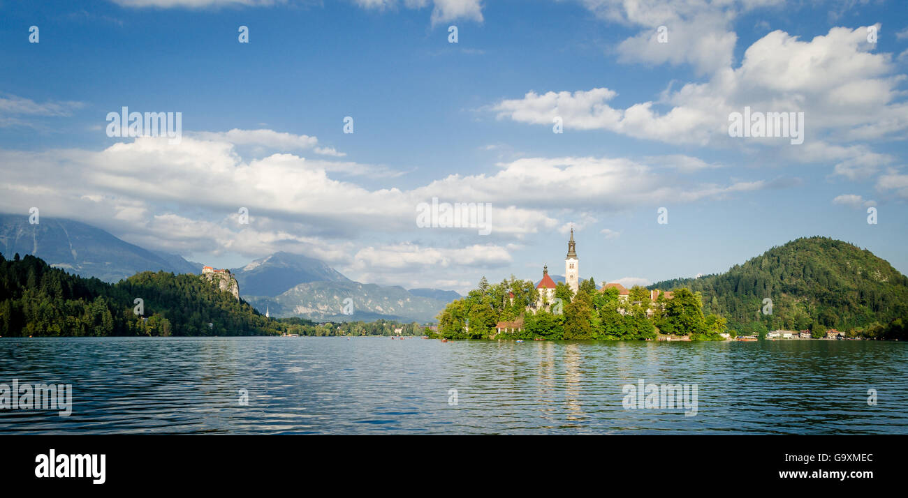 Bleder See, Insel und Burg, Slowenien Stockfoto