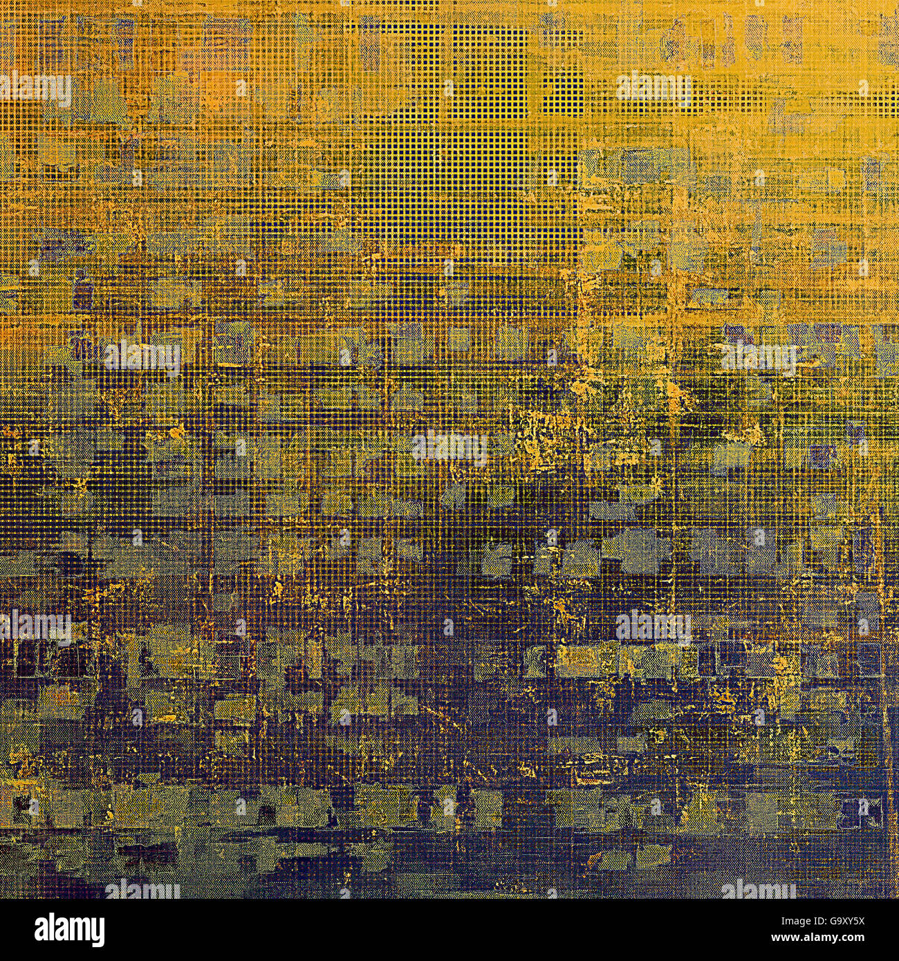 Traditionelle Grunge Hintergrund, verkratzten Textur mit Vintage-Stildesign und verschiedene Farbmuster: gelb (Beige); Braun; Stockfoto