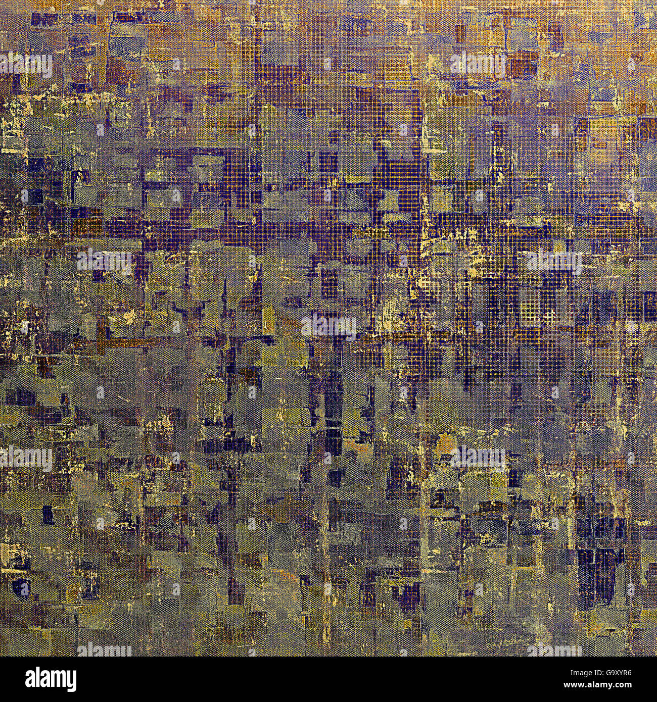 Traditionelle Grunge Hintergrund, verkratzten Textur mit Vintage-Stildesign und verschiedene Farbmuster: gelb (Beige); Braun; Stockfoto