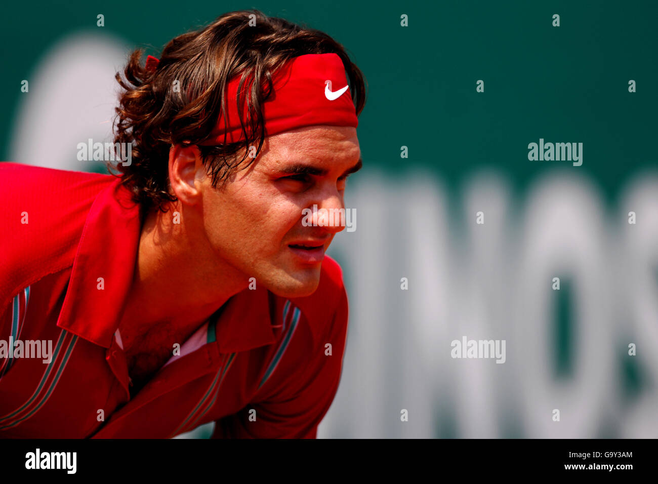 Tennis - ATP Masters Series - Monte Carlo - Semi Final - Roger Federer V Juan Carlos Ferrero Stockfoto