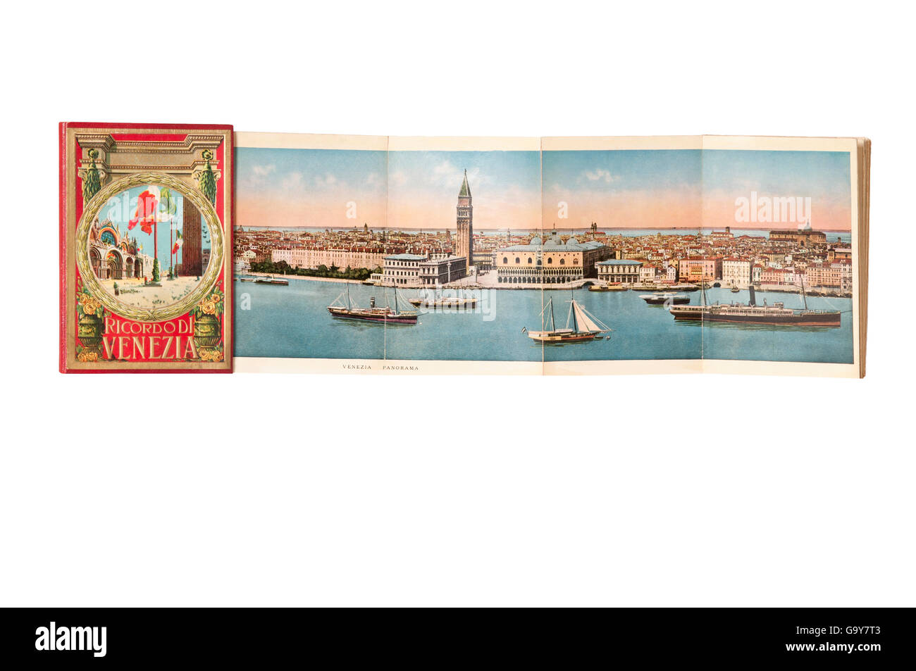 Postkarte-Ordner von Venedig Anfang des 20. Jahrhunderts Stockfoto