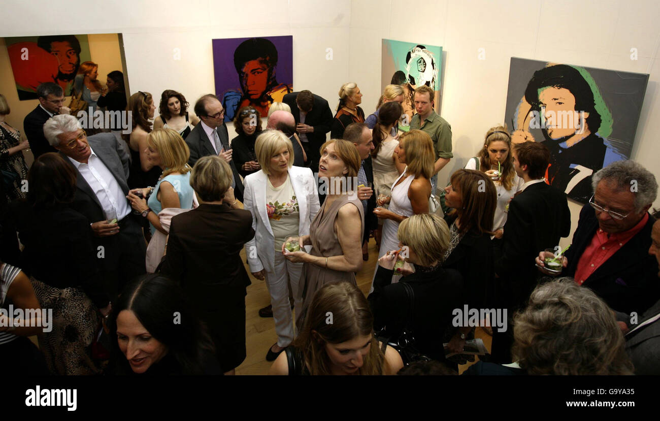 Andy Warhols Athlet Serie - Vernissage - London Stockfoto