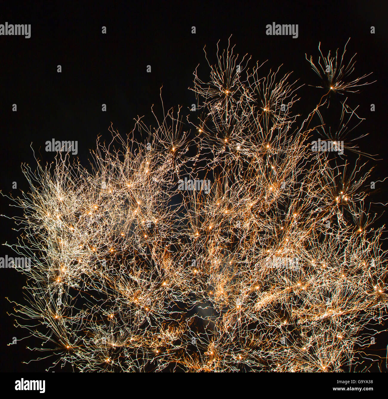 abstrakten Hintergrund schwarz Feuerwerk Stockfoto