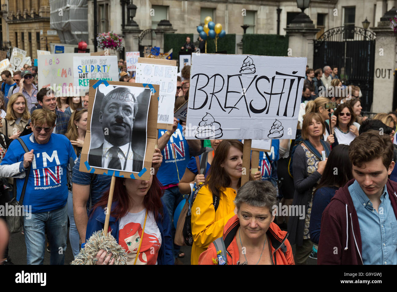 London, UK. 2. Juli 2016. Anti-Austritt Protestmarsch in London, UK-Credit: London Pix/Alamy Live News Stockfoto
