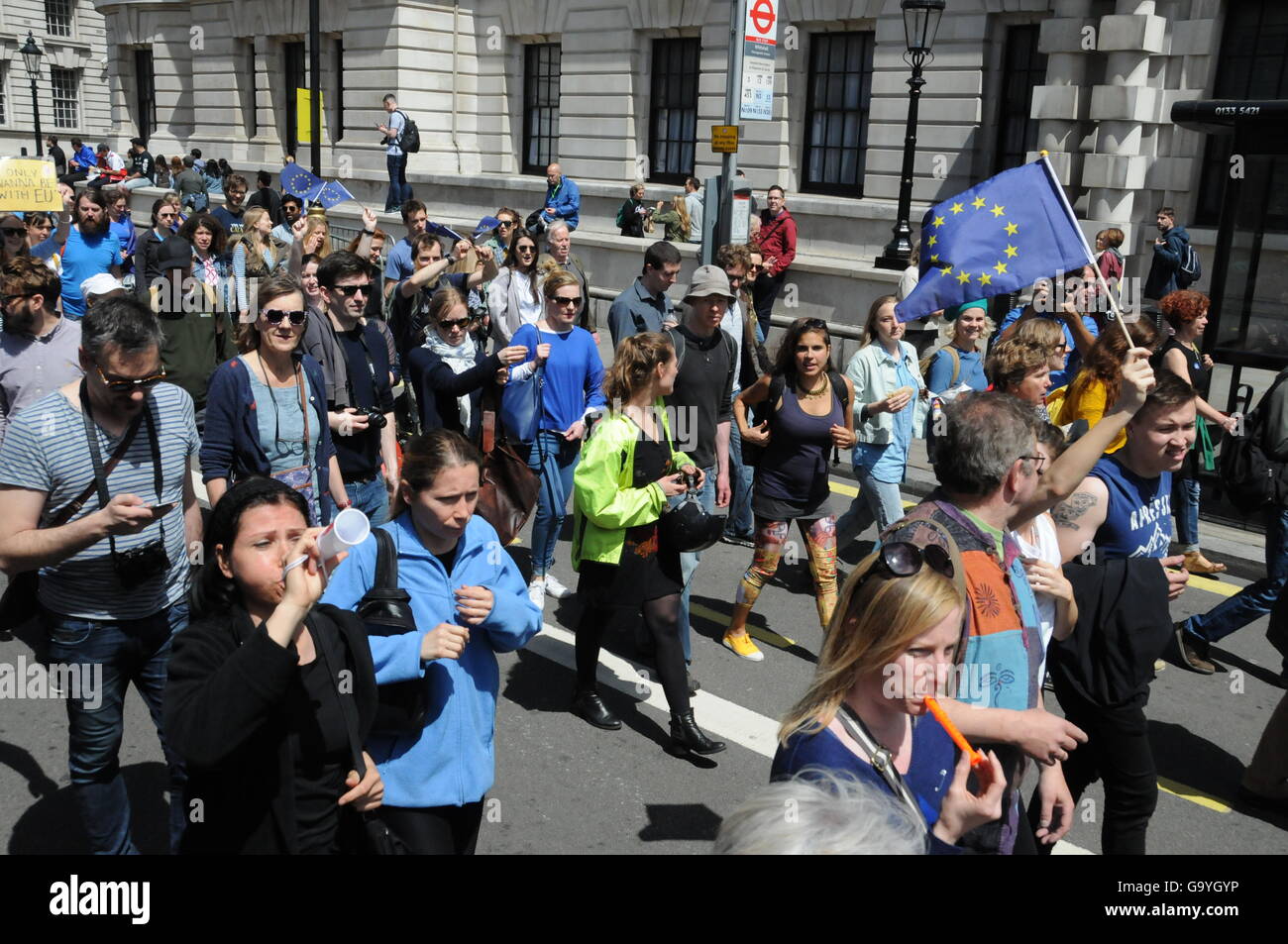 EU-Befürworter Protest in London Stockfoto