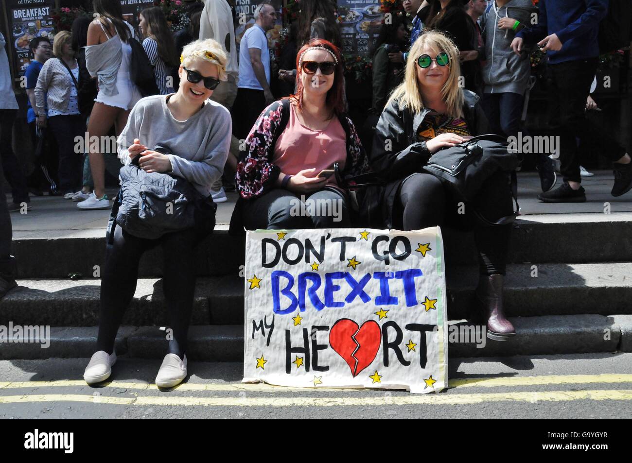 EU-Befürworter Protest in London Stockfoto