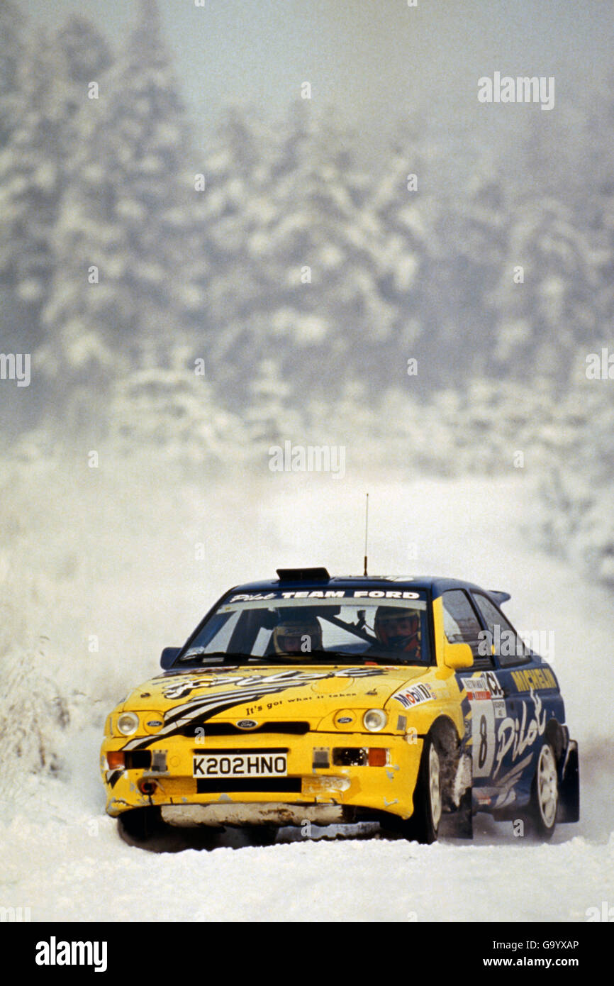 Motorrennen - R.A.C. Rallye. Malcolm Wilson in Ford Escort Cosworth Stockfoto