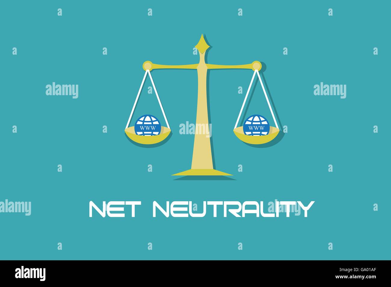 Net Neutrality free Internet Zugriffskonzept Illustration Vektor Stock Vektor