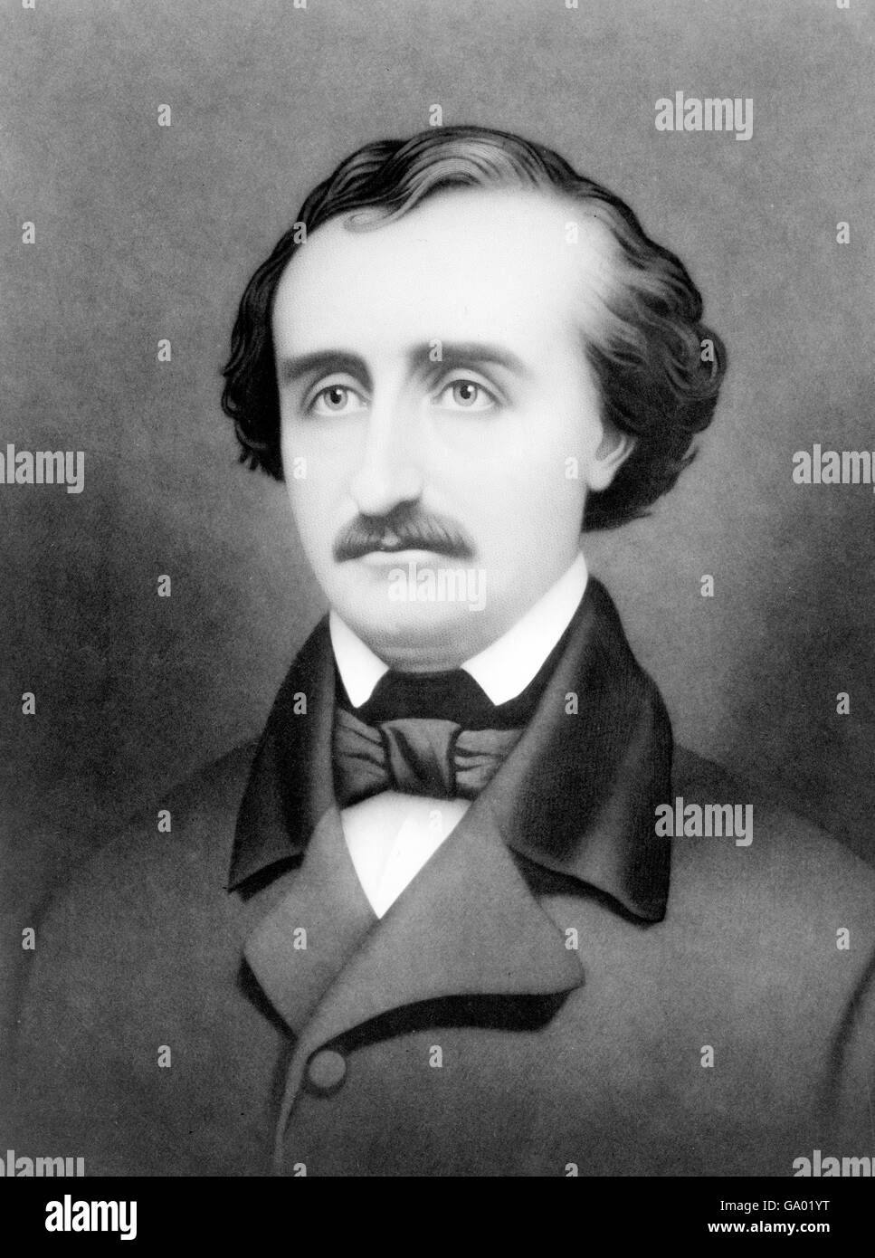 Der amerikanische Schriftsteller Edgar (geborene Edgar Poe, 1809-1849). Porträt von William Sartain, 1896 Stockfoto
