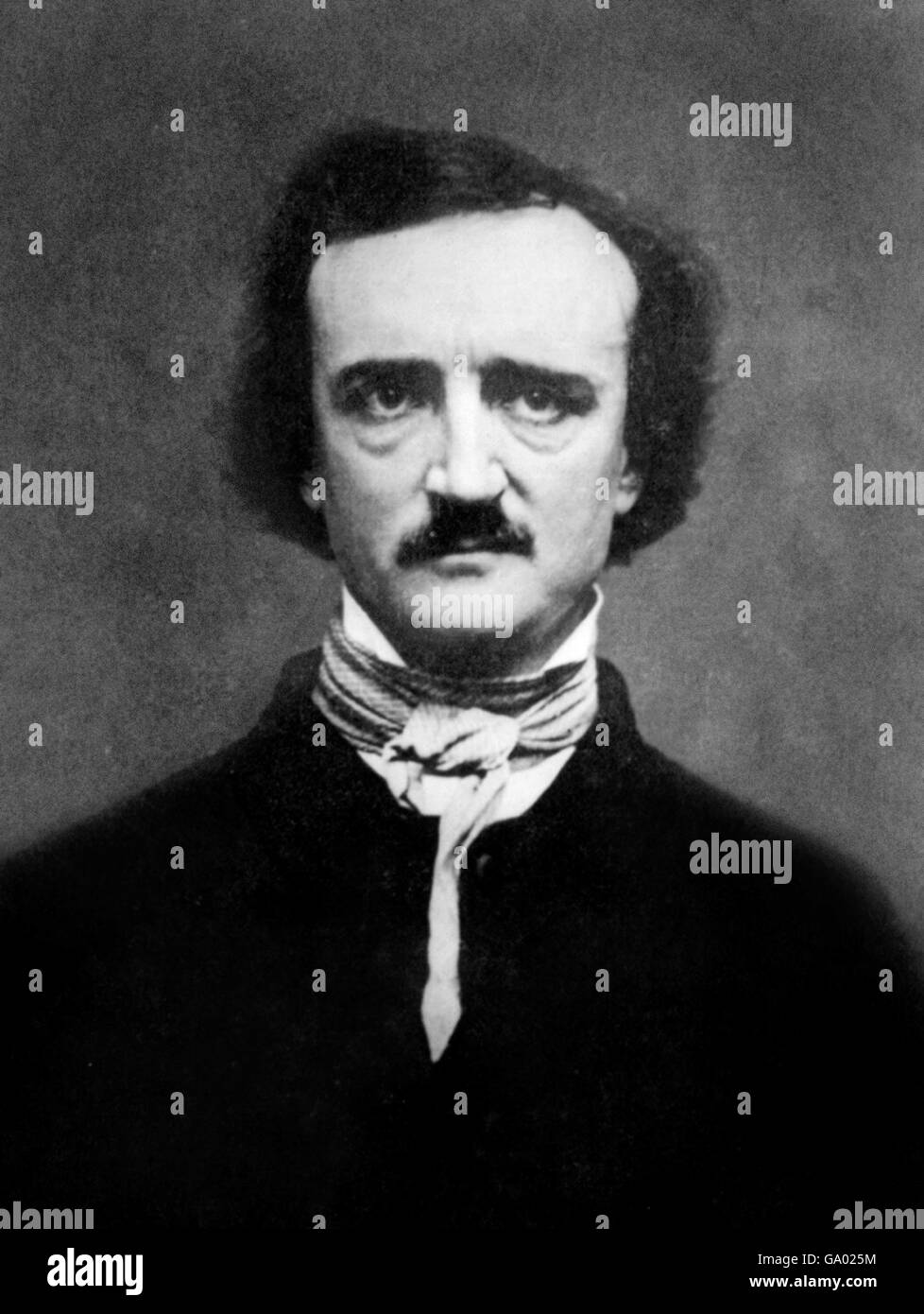 Poe. Porträt des amerikanischen Schriftstellers Edgar (geborene Edgar Poe, 1809-1849). Aus einem Daguerrotype von w.s. Hartshorn, 1848 Stockfoto