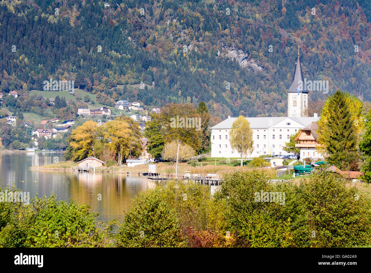 Kloster Stift Ossiach am Ossiacher See, Ossiach, Österreich, Kärnten,  Carinthia Stockfotografie - Alamy