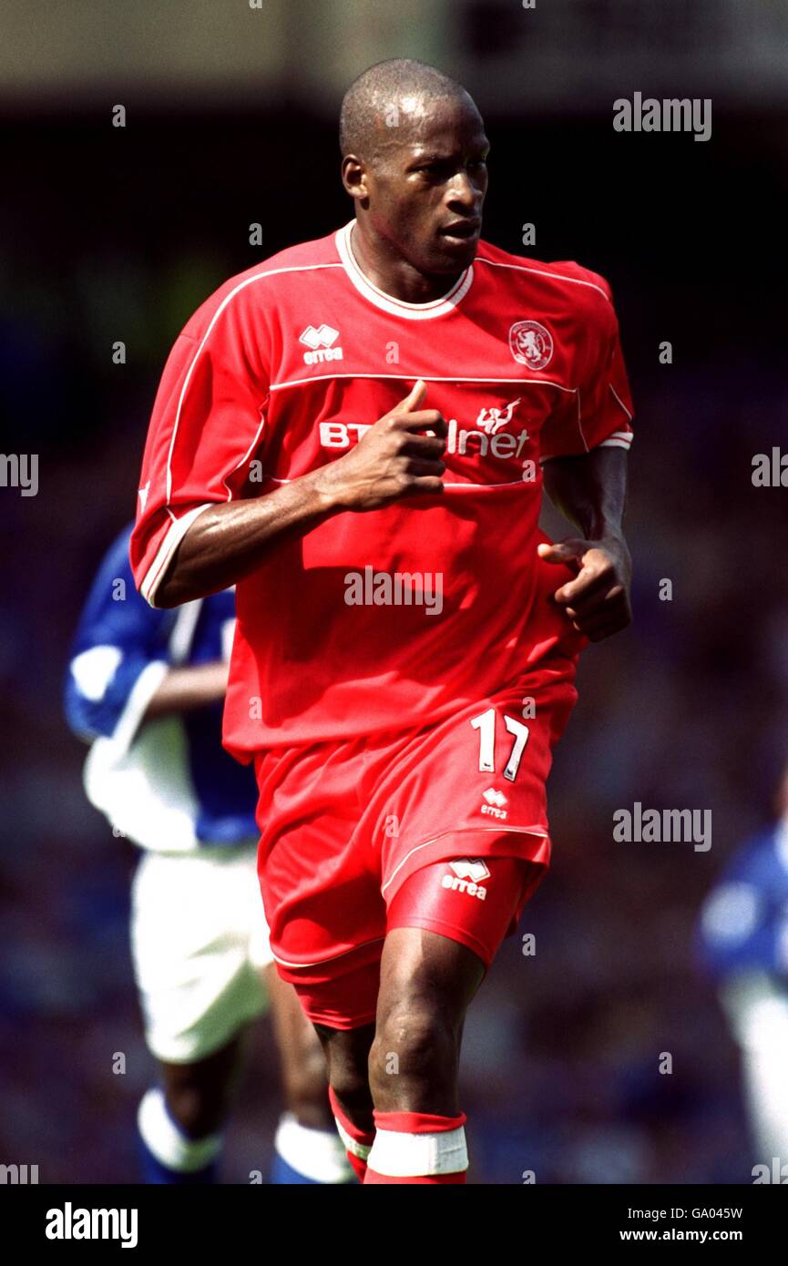 Fußball - FA Barclaycard Premiership - Everton gegen Middlesbrough. Ugo Ehiogu, Middlesbrough Stockfoto