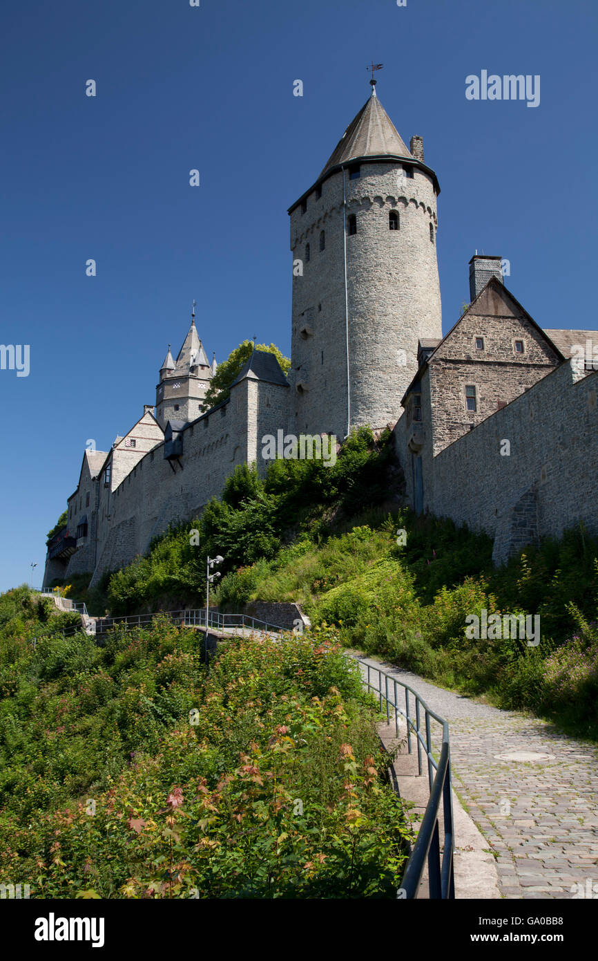 Burg Burg Altena, Altena, Lennetal, Maerkisches Land, Sauerland, Nordrhein-Westfalen, PublicGround Stockfoto