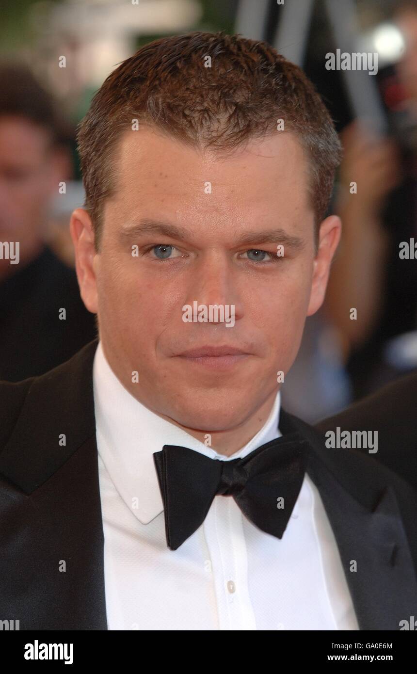 Matt Damon kommt zur Vorführung von „Ocean's Thirteen“ während der 60. Jährlichen Filmfestspiele von Cannes in Cannes, Frankreich. Bilddatum: Donnerstag, 24. Mai 2007. Das Foto sollte lauten: Ian West/PA Wire Stockfoto