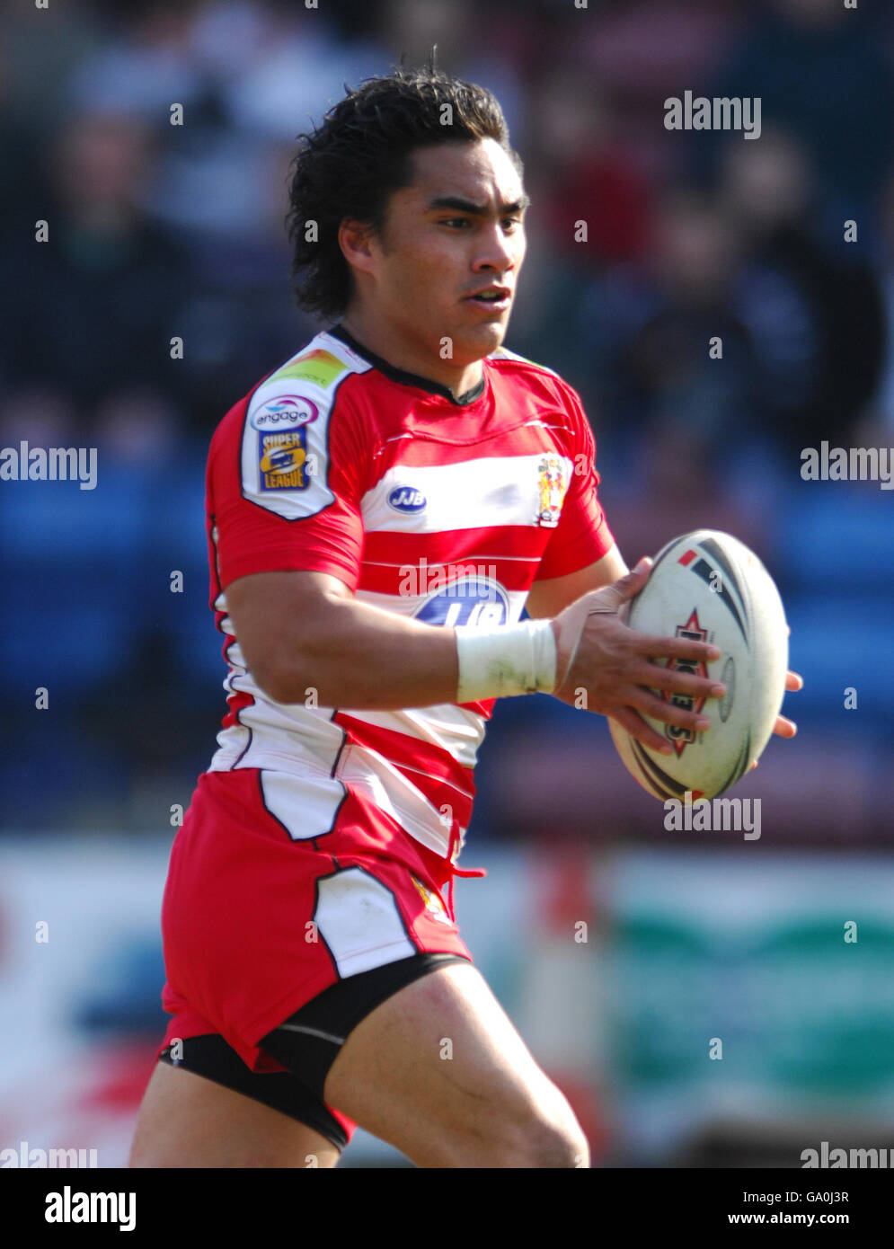 Rugby Super League - Challenge Cup - Widnes Vikings gegen Wigan Warriors - Halton Stadium. Wigans Thomas Leuluai Stockfoto