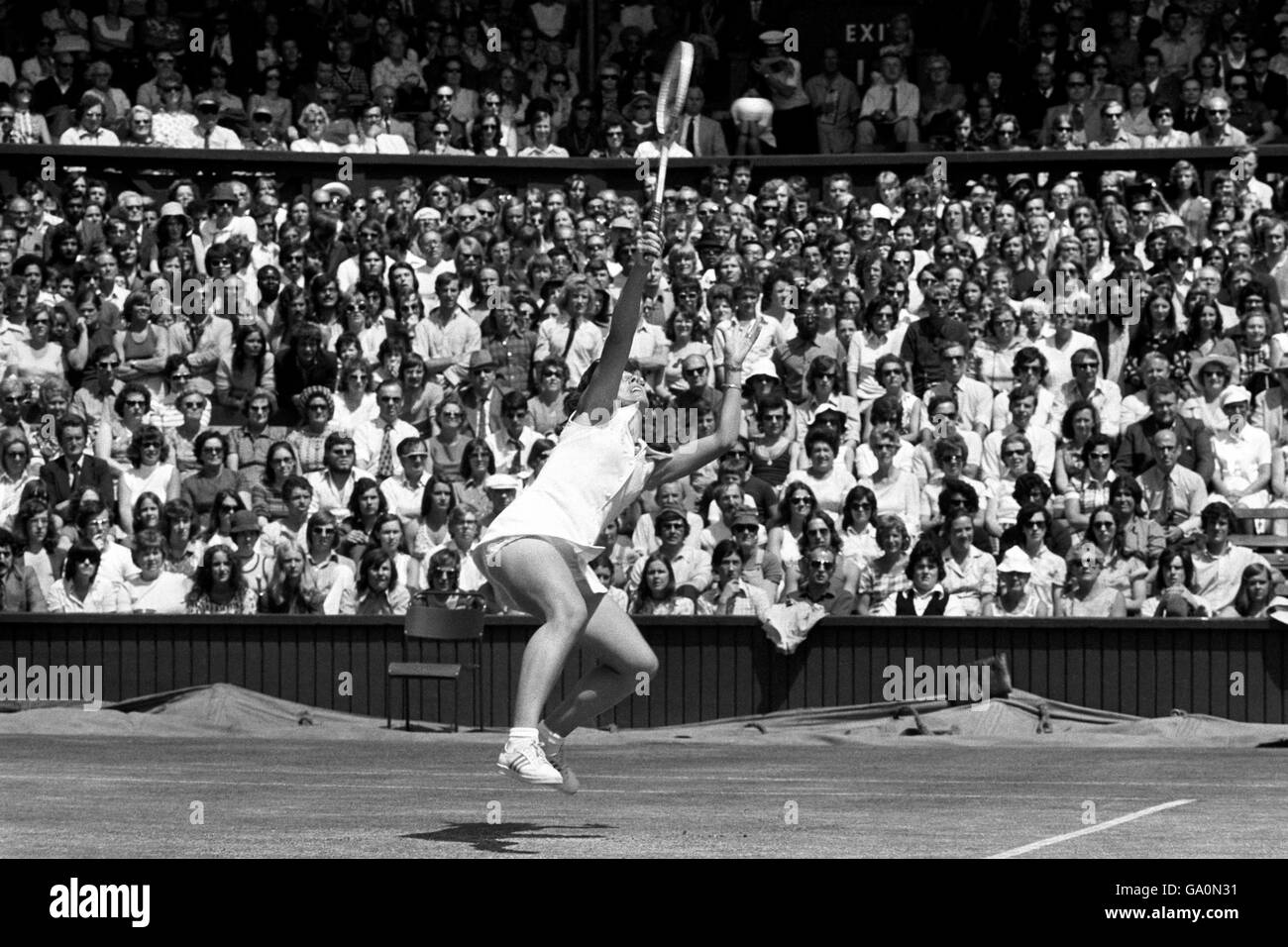 Wimbledon Finale 1973 - Billie Jean King V Chris Evert Stockfoto