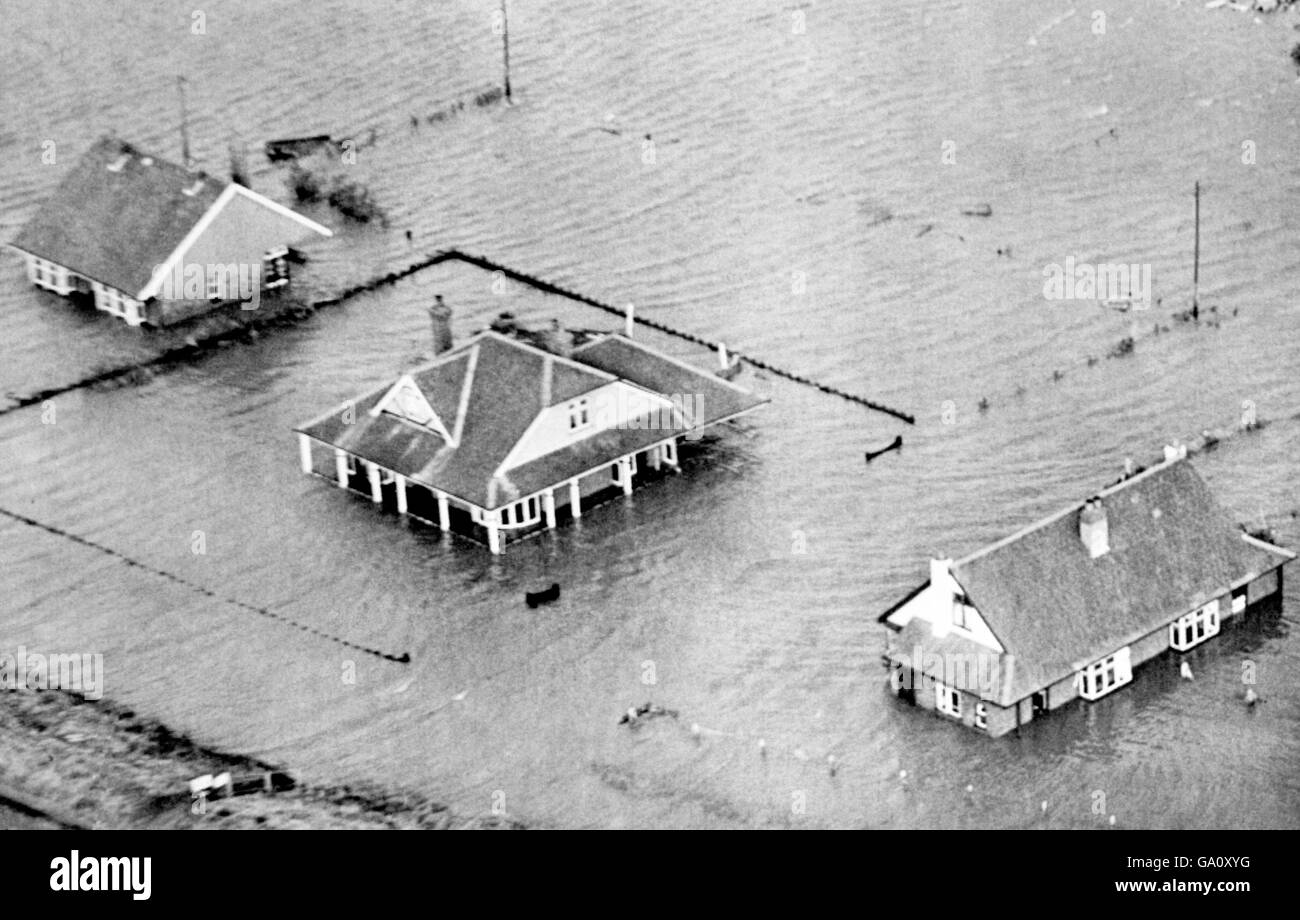 Lincolnshire Flut Stadt Evakuierung Stockfoto