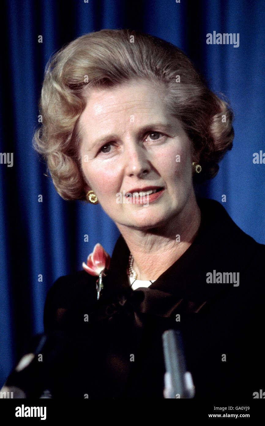 Neue Vorsitzende der konservativen Margaret Thatcher Stockfoto